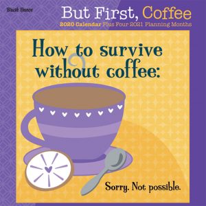 But First Coffee 2020 7 x 7 Inch Monthly Mini Wall Calendar by Brush Dance, Drink Beverage Shop Café Beans