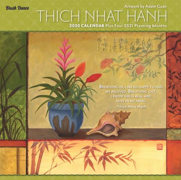 Thich Nhat Hanh 2020 7 x 7 Inch Monthly Mini Wall Calendar by Brush Dance, Zen Peace Spiritual Leader