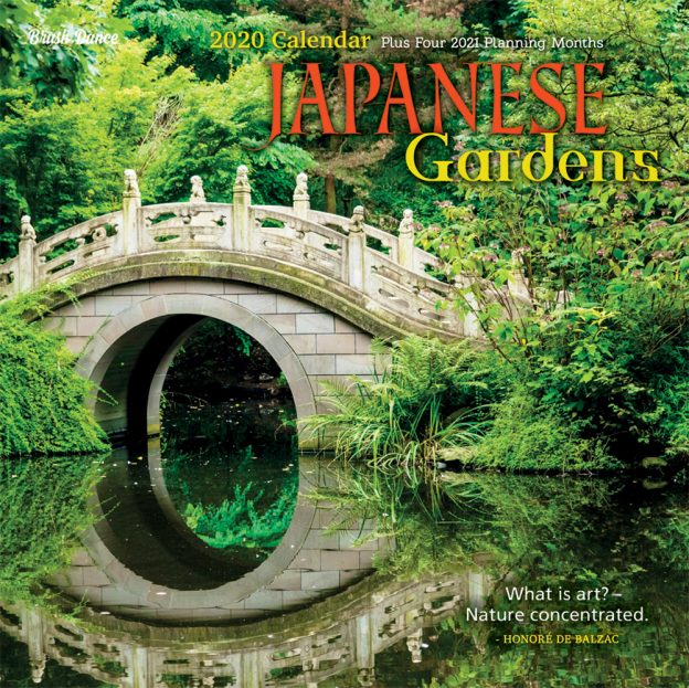Japanese Gardens 2020 12 x 12 Inch Monthly Square Wall Calendar by Brush Dance, Gardening Outdoor Home Country Nature