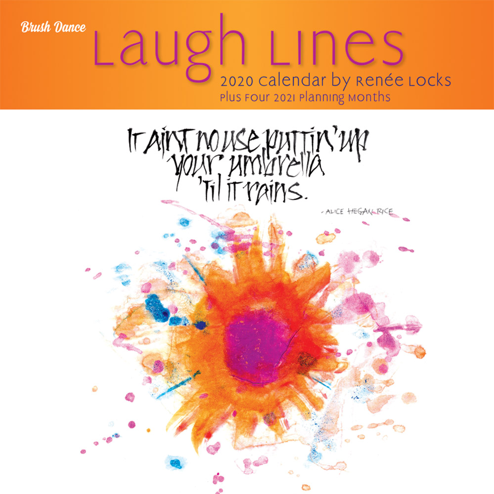 Laugh Lines 2020 12 x 12 Inch Monthly Square Wall Calendar by Brush Dance, Artwork Art Humor Drawing