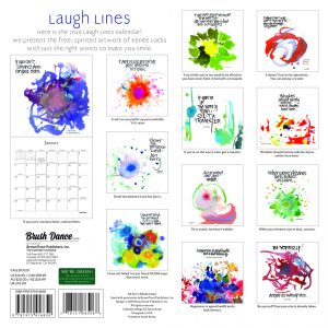 Laugh Lines 2020 12 x 12 Inch Monthly Square Wall Calendar by Brush Dance, Artwork Art Humor Drawing