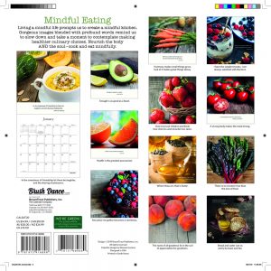 Mindful Eating 2020 12 x 12 Inch Monthly Square Wall Calendar by Brush Dance, Images Photography Kitchen Food