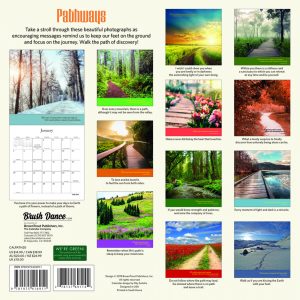 Pathways 2020 12 x 12 Inch Monthly Square Wall Calendar by Brush Dance, Photography Journey Scenic Nature