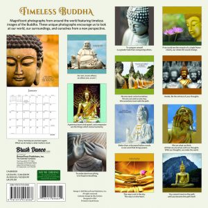Timeless Buddha 2020 12 x 12 Inch Monthly Square Wall Calendar by Brush Dance, Inspiration Thailand Peace