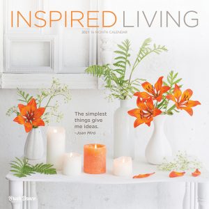 Inspired Living 2021 12 x 12 Inch Monthly Square Wall Calendar by Brush Dance, Photography Quotes Inspiration