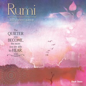 Poetry of Rumi 2021 12 x 12 Inch Monthly Square Wall Calendar by Brush Dance, Art Poems Poet