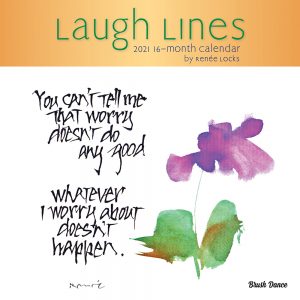 Laugh Lines 2021 12 x 12 Inch Monthly Square Wall Calendar by Brush Dance, Artwork Art Humor Drawing
