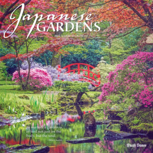 Japanese Gardens 2022 12 x 12 Inch Monthly Square Wall Calendar by Brush Dance, Gardening Outdoor Home Country Nature