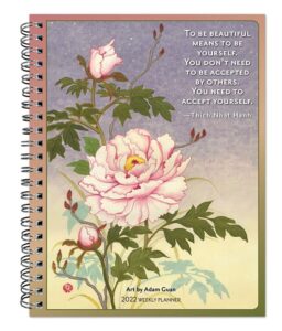 Thich Nhat Hanh 2022 6 x 7.75 Inch Weekly Desk Planner by Brush Dance, Zen Peace Spiritual Leader