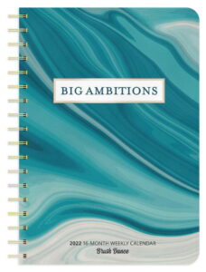 Big Ambitions 2022 6.9 x 9.8 Inch Weekly Karma Planner by Brush Dance, Art Artwork Motivation Inspiration