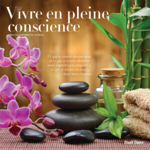 Vivre en Pleine Conscience | 2023 12 x 24 Inch Monthly Square Wall Calendar | French Language | Brush Dance | Art Quotes Photography Inspiration