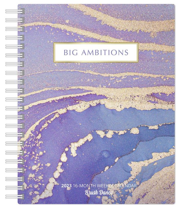 Big Ambitions | 2023 6.9 x 9.8 Inch Weekly Karma Planner | Thicker and Bigger than Average Planner | Brush Dance | Artwork Motivation Inspiration