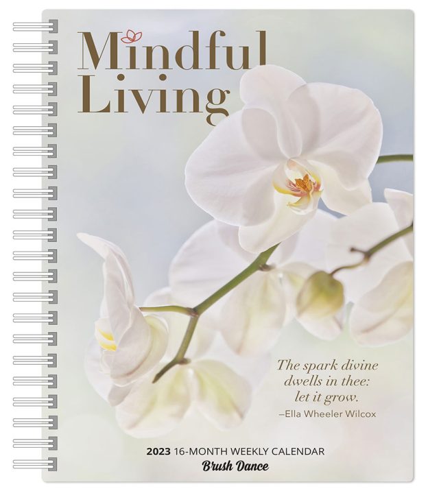 Mindful Living | 2023 6.9 x 9.8 Inch Weekly Karma Planner | Thicker and Bigger than Average Planner | Brush Dance | Art Quotes Photography Inspiration