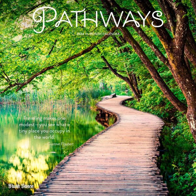 Pathways | 2024 12 x 24 Inch Monthly Square Wall Calendar | Brush Dance | Photography Journey Scenic Nature