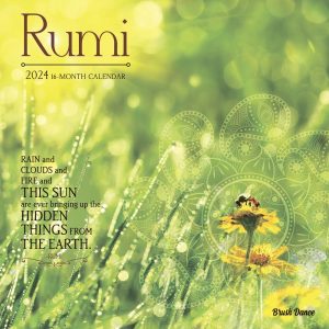 Poetry of Rumi | 2024 12 x 24 Inch Monthly Square Wall Calendar | Brush Dance | Art Poems Poet