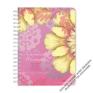 A Fearless Woman | 2024 6.9 x 9.8 Inch Weekly Karma Planner | Thicker and Bigger than Average Planner | Brush Dance | Floral Artwork Flowers