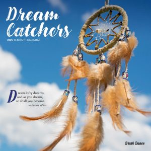 Dream Catchers | 2025 12 x 24 Inch Monthly Square Wall Calendar | Plastic-Free | Brush Dance | Inspiration Motivation